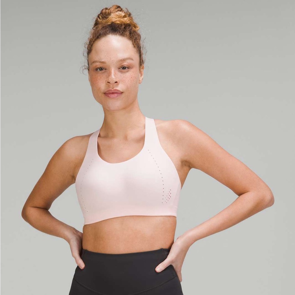 Lululemon AirSupport Sports Bra High Support Strawberry Milkshake Pink Size 38D